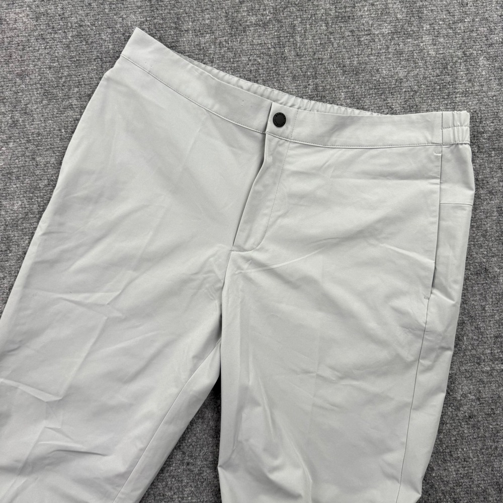 Banana Republic Pants Size 36W Light Gray‎ Polyester Elastic Waist Flaw Men's